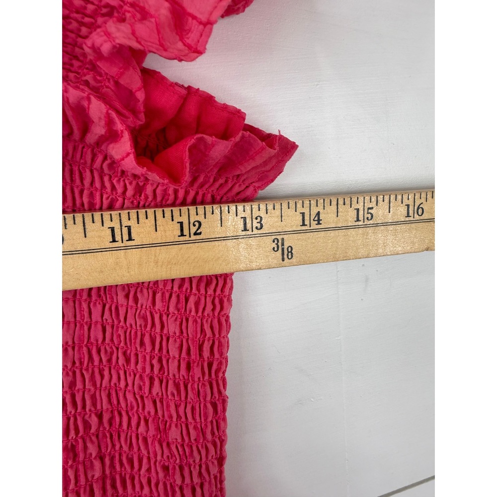 Hill House THE ELLIE NAP Dress Women SMALL WATERMELON SMOCKED MIDI - Picture 10 of 11